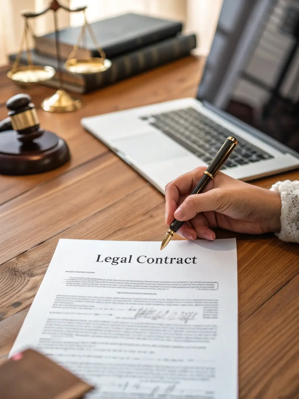 An image of a contract being digitally signed within the ProfiCircle platform, emphasizing the streamlined contract management process.
