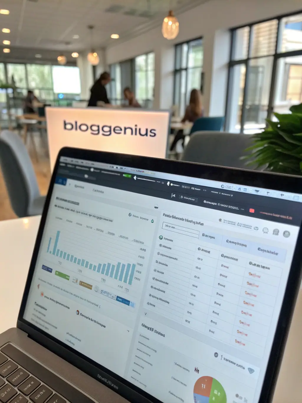 An illustration of LeadGenius dashboard showcasing automated lead scoring and enrichment, emphasizing time saved and improved lead quality.
